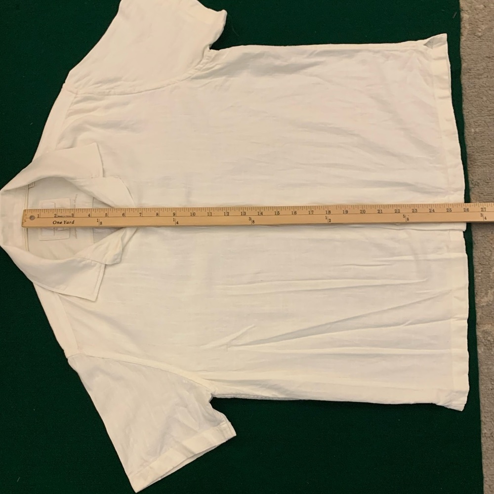 PORTER & ASH SS Linen Blend White/Cream Shirt - Picture 6 of 6